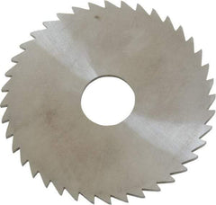 Made in USA - 2" Diam x 1/16" Blade Thickness x 1/2" Arbor Hole Diam, 40 Tooth Slitting and Slotting Saw - Arbor Connection, Right Hand, Uncoated, Solid Carbide, 5° Rake, Concave Ground - Americas Industrial Supply