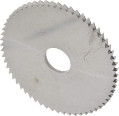 Made in USA - 2-3/4" Diam x 1/8" Blade Thickness x 5/8" Arbor Hole Diam, 60 Tooth Slitting and Slotting Saw - Arbor Connection, Solid Carbide, Concave Ground - Americas Industrial Supply