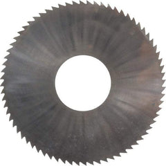 Made in USA - 3" Diam x 0.0312" Blade Thickness x 1" Arbor Hole Diam, 72 Tooth Slitting and Slotting Saw - Arbor Connection, Right Hand, Uncoated, Solid Carbide, 5° Rake, Concave Ground - Americas Industrial Supply