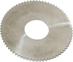 Made in USA - 3" Diam x 0.0781" Blade Thickness x 1" Arbor Hole Diam, 72 Tooth Slitting and Slotting Saw - Arbor Connection, Right Hand, Uncoated, Solid Carbide, 5° Rake, Concave Ground - Americas Industrial Supply