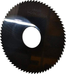 Made in USA - 3-1/2" Diam x 1/16" Blade Thickness x 1" Arbor Hole Diam, 72 Tooth Slitting and Slotting Saw - Arbor Connection, Solid Carbide, Concave Ground - Americas Industrial Supply