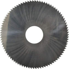 Made in USA - 4" Diam x 0.046" Blade Thickness x 1" Arbor Hole Diam, 90 Tooth Slitting and Slotting Saw - Arbor Connection, Solid Carbide, Concave Ground - Americas Industrial Supply