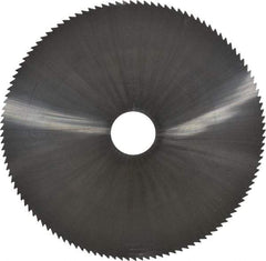 Made in USA - 6" Diam x 1/16" Blade Thickness x 1" Arbor Hole Diam, 120 Tooth Slitting and Slotting Saw - Arbor Connection, Right Hand, Uncoated, Solid Carbide, 5° Rake, Concave Ground - Americas Industrial Supply