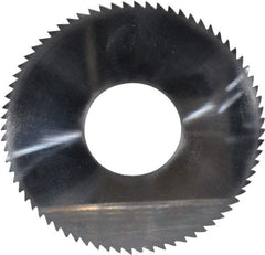 Made in USA - 2-3/4" Diam x 0.0313" Blade Thickness x 1" Arbor Hole Diam, 72 Tooth Slitting and Slotting Saw - Arbor Connection, Uncoated, Solid Carbide, Concave Ground - Americas Industrial Supply