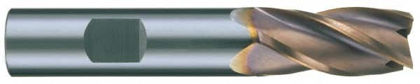 RobbJack - 5/8", 3 Flute, Single End, Solid Carbide, Corner Chamfer End Mill - 3-1/2" OAL, 40° Helix, Right Hand Flute, 3/4" LOC, Right Hand Cut - Americas Industrial Supply