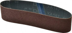 Made in USA - 2" Wide x 18-15/16" OAL, 80 Grit, Aluminum Oxide Abrasive Belt - Aluminum Oxide, Medium, Coated - Americas Industrial Supply