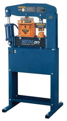 Metalpro - 3-3/4" Throat Depth, 40 Ton Punch Pressure, Ironworker - 3/4 hp, 1 Phase, 110 Volts, 30" Wide x 55-1/4" High x 24" Deep - Americas Industrial Supply