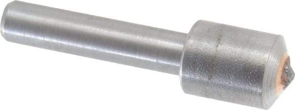 Made in USA - 1/2 Carat Single Point Diamond Dresser - 1-1/8" Long x 1/4" Shank Diam, 7/16" Diam x 5/8" Thick Head - Americas Industrial Supply