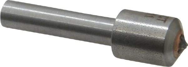 Made in USA - 3/4 Carat Single Point Diamond Dresser - 1-1/8" Long x 1/4" Shank Diam, 7/16" Diam x 5/8" Thick Head - Americas Industrial Supply