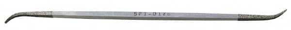 Grobet - 6" OAL Fine Oval Riffler Diamond File - 1 LOC, 126 Grit - Americas Industrial Supply