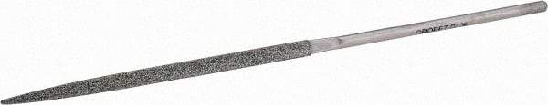 Grobet - 5-1/2" OAL Coarse Three Square Needle Diamond File - 126 Grit - Americas Industrial Supply