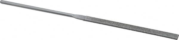 Grobet - 5-1/2" OAL Medium Equalling Needle Diamond File - 2-1/2 LOC, 126 Grit - Americas Industrial Supply