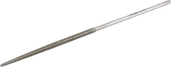 Grobet - 5-1/2" OAL Fine Square Needle Diamond File - 2-1/2 LOC, 126 Grit - Americas Industrial Supply