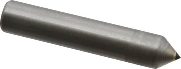 Made in USA - 1/4 Carat Single Pencil Point Diamond Dresser - 2" Long x 3/8" Shank Diam, 75° Included Angle - Americas Industrial Supply