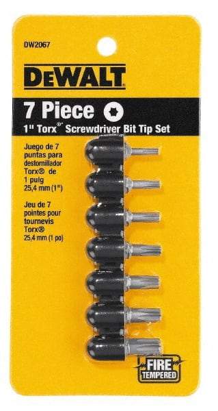 DeWALT - 7 Piece, Screwdriver Bit Set - Torx - Americas Industrial Supply