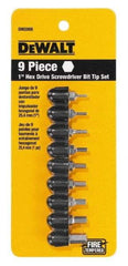 DeWALT - 9 Piece, Screwdriver Bit Set - Hex - Americas Industrial Supply