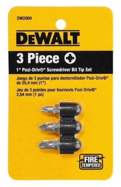DeWALT - 3 Piece, Screwdriver Bit Set - Americas Industrial Supply