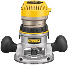 DeWALT - 8,000 to 24,000 RPM, 2.25 HP, 12 Amp, Fixed Base Electric Router - 1/4 and 1/2 Inch Collet - Americas Industrial Supply