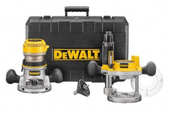 DeWALT - 2.25 hp, 8,000 to 24,000 RPM, Fixed Plunge Combination Router Kit - 12 Amps, 1/4 and 1/2 Inch Collet - Americas Industrial Supply