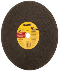 DeWALT - 14" Aluminum Oxide Cutoff Wheel - 7/64" Thick, 1" Arbor, 4,300 Max RPM, Use with Stationary Tools - Americas Industrial Supply