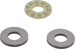 Boston Gear - 1/4" Inside x 9/16" Outside Diam, 7/32" Thick, Alloy Steel Ball Thrust Bearing - Americas Industrial Supply