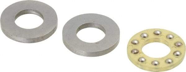 Boston Gear - 5/16" Inside x 5/8" Outside Diam, 1/4" Thick, Alloy Steel Ball Thrust Bearing - Americas Industrial Supply