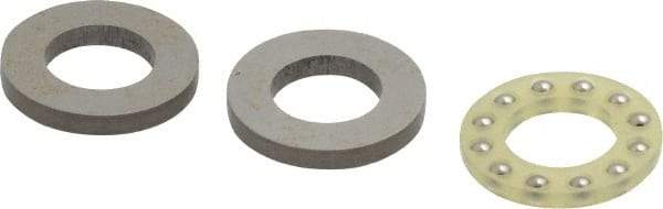 Boston Gear - 3/8" Inside x 11/16" Outside Diam, 9/32" Thick, Alloy Steel Ball Thrust Bearing - Americas Industrial Supply