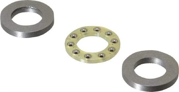 Boston Gear - 1/2" Inside x 7/8" Outside Diam, 3/8" Thick, Alloy Steel Ball Thrust Bearing - Americas Industrial Supply