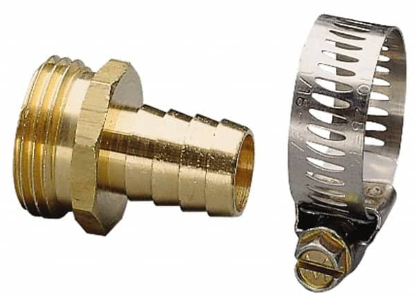 Nelson - 3/4 Garden Hose Fitting - Brass, Male Connector - Americas Industrial Supply