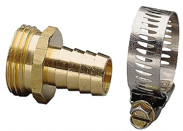 Nelson - 5/8 Garden Hose Fitting - Brass, Male Connector - Americas Industrial Supply