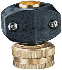 Nelson - 5/8 & 3/4 Garden Hose Fitting - Brass & Nylon, Female Connector - Americas Industrial Supply