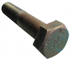 Made in USA - 1/2-13 Thread, 1" Length Under Head, Alloy Steel Hex Head Bolt - Uncoated, UNC Thread, ASTM A193, Grade B7 - Americas Industrial Supply