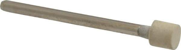 Value Collection - 1/4" Diam, 1/8" Shank Diam, Cylinder Shaped Mounted Bob - Hard Density, 1/4" Head Length, Wool Felt - Americas Industrial Supply