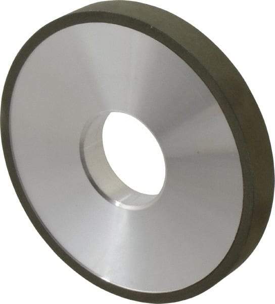 Made in USA - 4" Diam x 1-1/4" Hole x 1/2" Thick, N Hardness, 220 Grit Surface Grinding Wheel - Diamond, Type 1A1, Very Fine Grade - Americas Industrial Supply