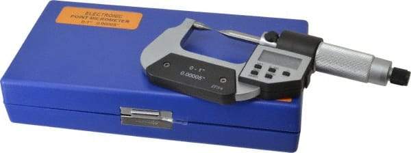 Value Collection - 1 Inch, Friction, Electronic Point Micrometer - 30° Point Angle - Americas Industrial Supply