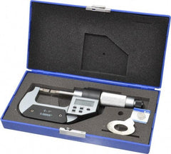 Value Collection - 0" to 1" Electronic Chrome (Frame) Coated Blade Micrometer - 0.75mm Blade Thickness, Friction Thimble - Americas Industrial Supply