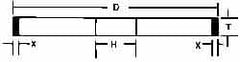 Made in USA - 5" Diam x 1-1/4" Hole x 1/8" Thick, N Hardness, 150 Grit Surface Grinding Wheel - Diamond, Type 1A1, Very Fine Grade - Americas Industrial Supply