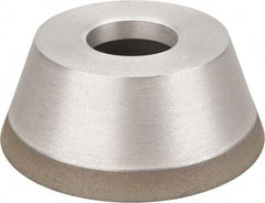 Made in USA - 3-3/4" Diam, 1-1/4" Hole Size, 1-1/2" Overall Thickness, 100 Grit, Type 11 Tool & Cutter Grinding Wheel - Fine Grade, Diamond - Americas Industrial Supply