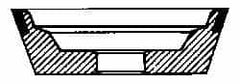 Norton - 3-3/4" Diam, 1-1/4" Hole Size, 1-1/2" Overall Thickness, 120 Grit, Type 11 Tool & Cutter Grinding Wheel - Fine Grade, Diamond, R Hardness, Resinoid Bond - Americas Industrial Supply