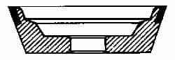 Norton - 5" Diam, 1-1/4" Hole Size, 1-3/4" Overall Thickness, 100 Grit, Type 11 Tool & Cutter Grinding Wheel - Fine Grade, CBN, Resinoid Bond - Americas Industrial Supply