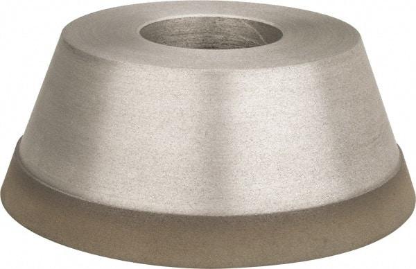 Made in USA - 3-3/4" Diam, 1-1/4" Hole Size, 1-1/2" Overall Thickness, 220 Grit, Type 11 Tool & Cutter Grinding Wheel - Very Fine Grade, Diamond - Americas Industrial Supply