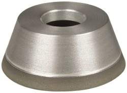 Made in USA - 3-3/4" Diam, 1-1/4" Hole Size, 1-1/2" Overall Thickness, 100 Grit, Type 11 Tool & Cutter Grinding Wheel - Fine Grade, Diamond - Americas Industrial Supply