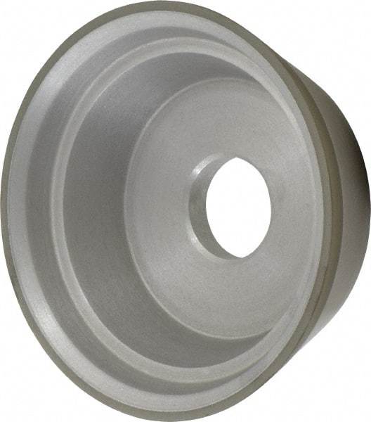 Made in USA - 5" Diam, 1-1/4" Hole Size, 1-3/4" Overall Thickness, 220 Grit, Type 11 Tool & Cutter Grinding Wheel - Very Fine Grade, Diamond - Americas Industrial Supply