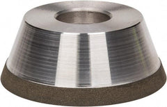 Made in USA - 3-3/4" Diam, 1-1/4" Hole Size, 1-1/2" Overall Thickness, 100 Grit, Type 11 Tool & Cutter Grinding Wheel - Fine Grade, Diamond - Americas Industrial Supply