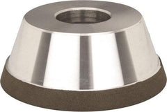 Made in USA - 3-3/4" Diam, 1-1/2" Hole Size, 1-1/2" Overall Thickness, 220 Grit, Type 11 Tool & Cutter Grinding Wheel - Very Fine Grade, Diamond, N Hardness - Americas Industrial Supply