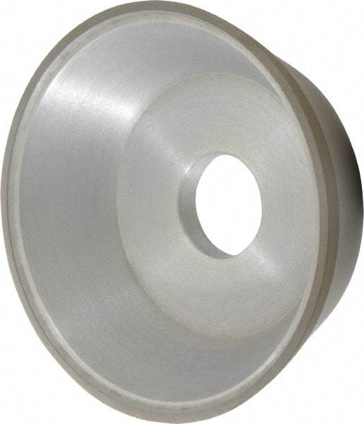 Made in USA - 5" Diam, 1-1/4" Hole Size, 1-3/4" Overall Thickness, 100 Grit, Type 11 Tool & Cutter Grinding Wheel - Fine Grade, Diamond - Americas Industrial Supply