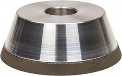 Made in USA - 5" Diam, 1-1/2" Hole Size, 1-3/4" Overall Thickness, 220 Grit, Type 11 Tool & Cutter Grinding Wheel - Very Fine Grade, Diamond - Americas Industrial Supply