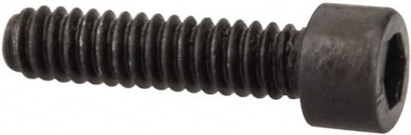 Value Collection - #1-64 UNC Hex Socket Drive, Socket Cap Screw - Alloy Steel, Black Oxide Finish, Fully Threaded, 5/16" Length Under Head - Americas Industrial Supply