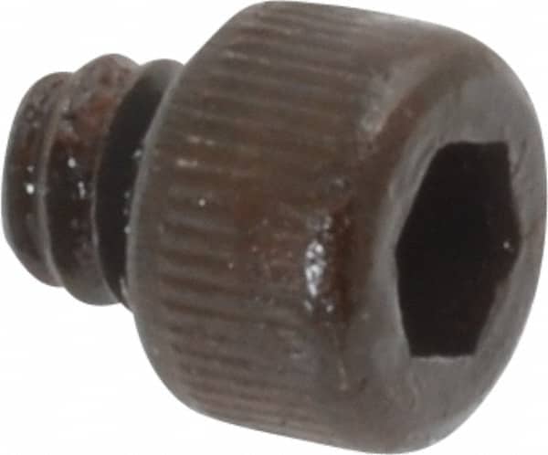 Value Collection - #6-32 UNC Hex Socket Drive, Socket Cap Screw - Alloy Steel, Black Oxide Finish, Fully Threaded, 1/8" Length Under Head - Americas Industrial Supply