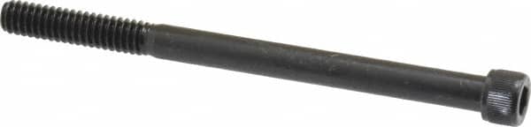 Value Collection - 1/4-20 UNC Hex Socket Drive, Socket Cap Screw - Alloy Steel, Black Oxide Finish, Partially Threaded, 3-1/2" Length Under Head - Americas Industrial Supply